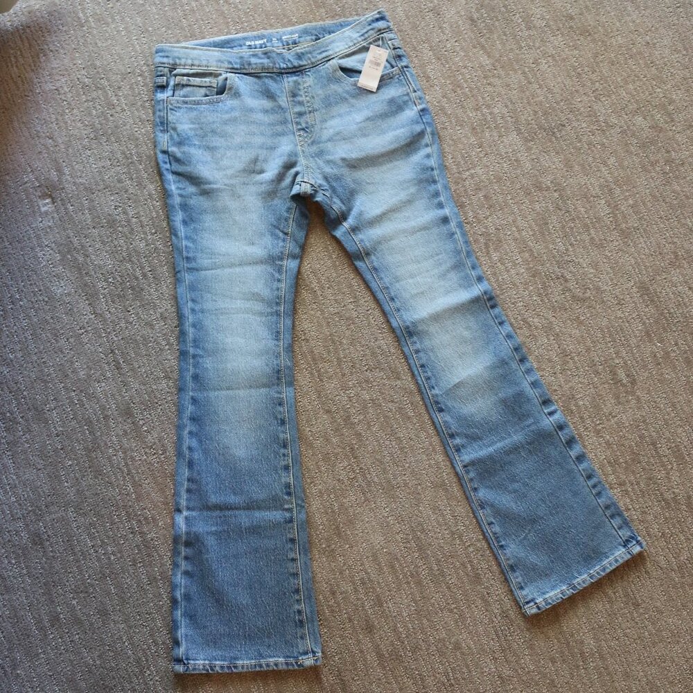 NWT Old Navy Wow Bootcut Pull-On Light Blue Jeans Juniors Teen Girls 16 XL